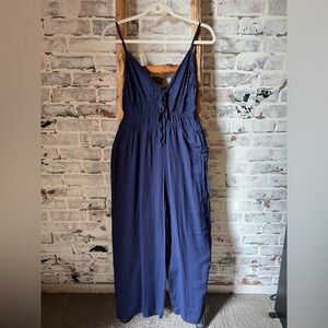 Francesca’s MiAmi blue jumpsuit…size Large
